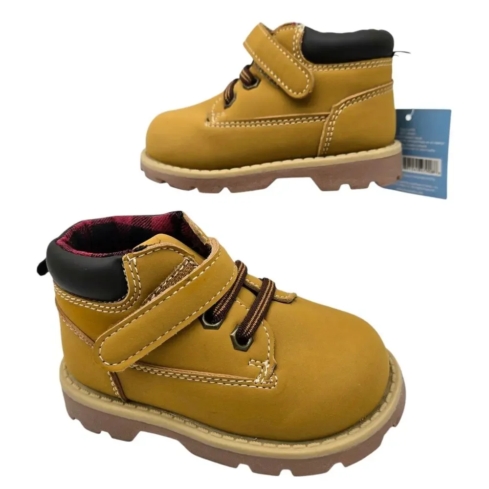 Garanimals Little Boys Toddler Hiking Work Boot Strap Tan‎ Wheat SIze 5